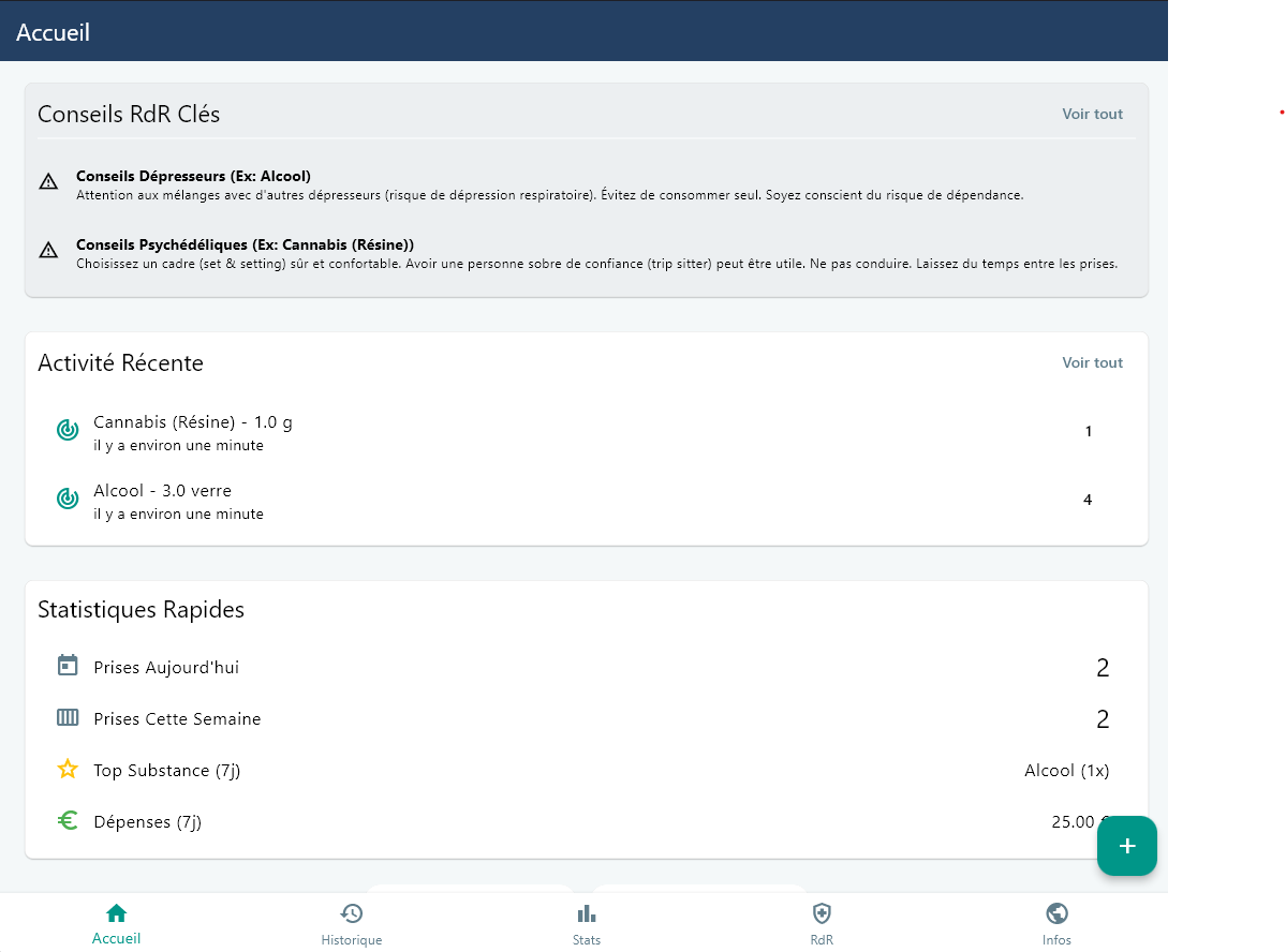 Aperçu de l'application Cokepagnon