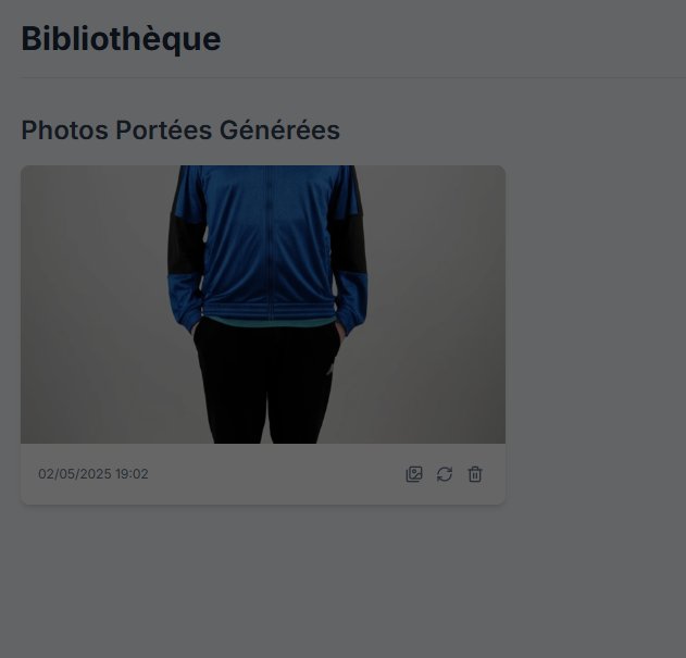 Aperçu de l'application Dress